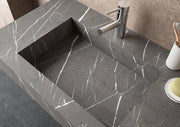 Lavabo sospeso rettangolare 80x46 cm pietra grigio fiordo in hpl Jalama