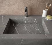 Lavabo sospeso rettangolare 80x46 cm pietra grigio fiordo in hpl Jalama