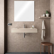 Lavabo sospeso rettangolare 100x46 cm in hpl rovere polare - Jalama