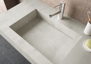 Lavabo sospeso rettangolare 100x46 cm in hpl grigio cemento alfa - Jalama