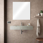 Lavabo sospeso rettangolare 80x46 cm grigio cemento alfa in hpl Jalama